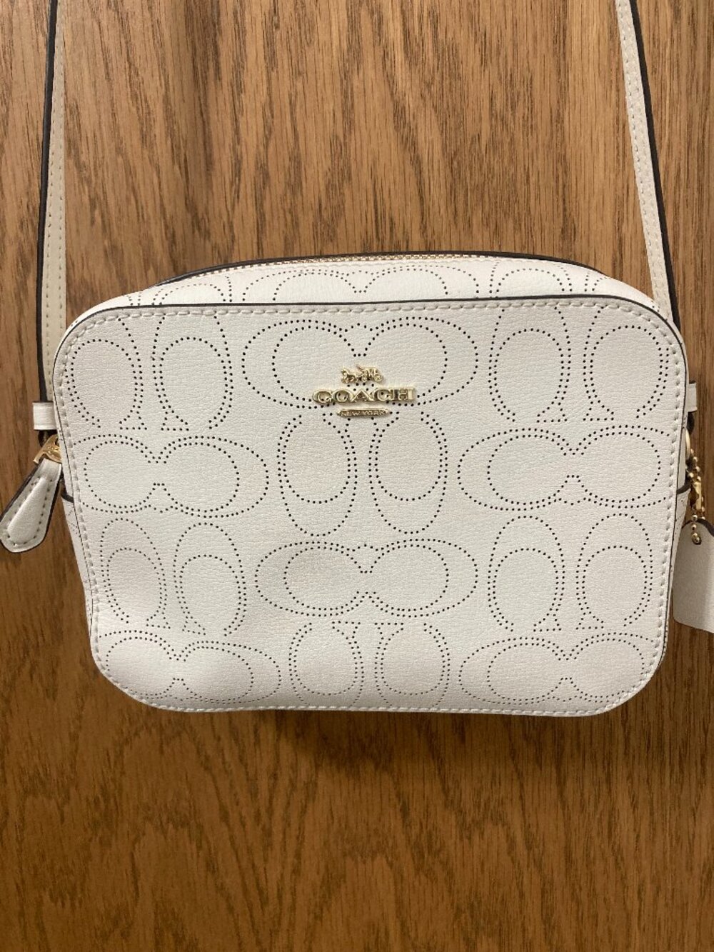 Coach Mini Leather White/Cream Camera Bag